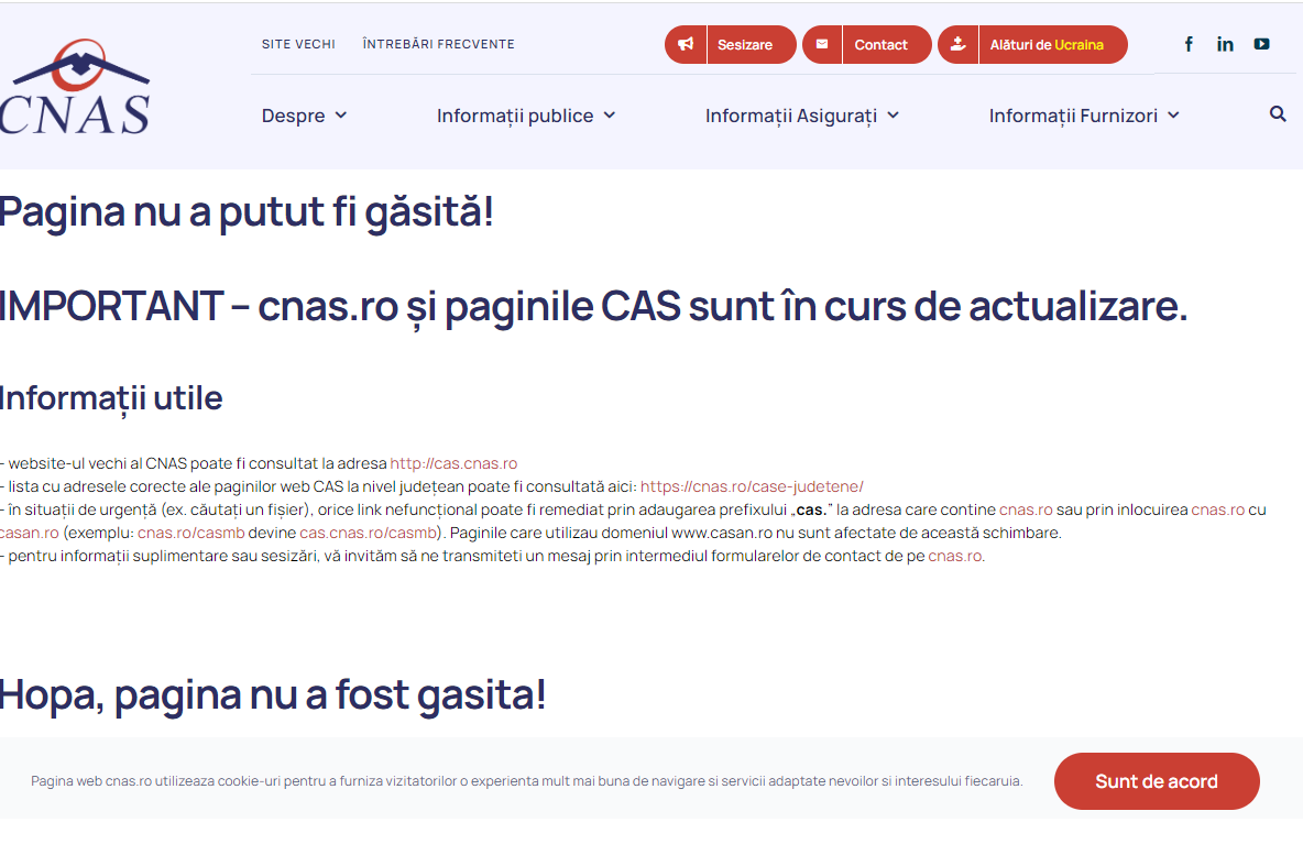 CNAS caută IT-ist cu un salariu de 4.000 de euro. Pentru cei interesați - "Hopa, pagina nu a fost găsită!"