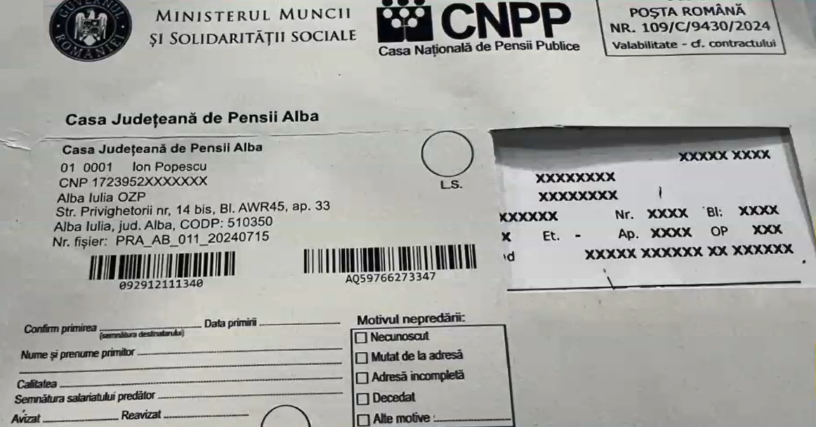 Așa arată deciziile de RECALCULARE. Șeful Casei de Pensii a oferit toate detaliile. Destinatarii trebuie să primească PERSONAL documentele
