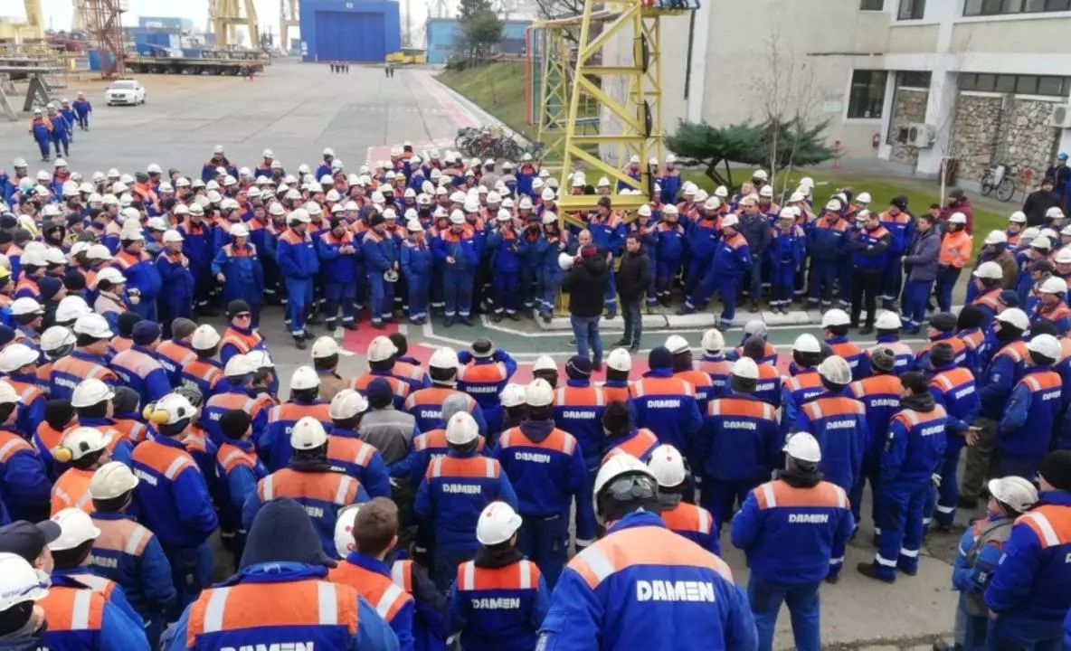 Sindicaliștii de la Șantierul naval Mangalia, discuții tensionate azi cu ministrul Economiei