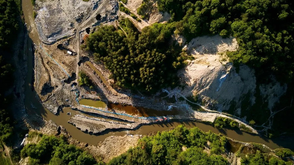 Imaginile aeriana cu efectul inundatiilor