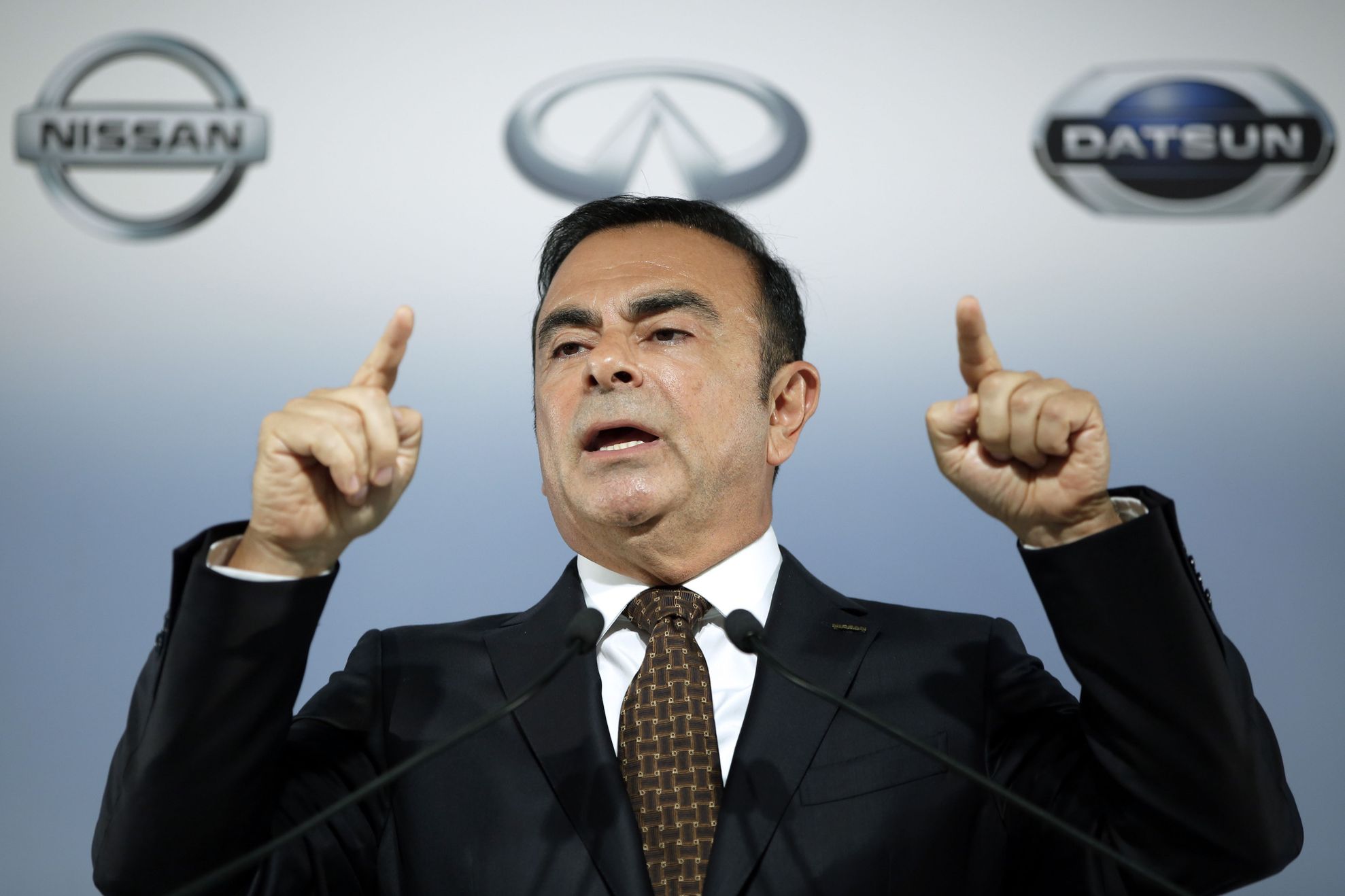 Nissan Chief Executive Officer Carlos Ghosn Earnings News Conference And Interview